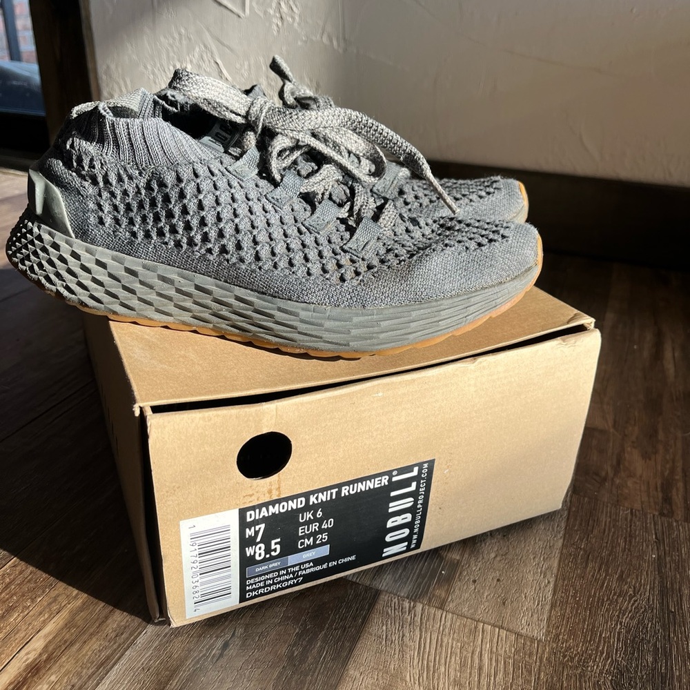 Nobull Diamond Knit Runner - Grey - Unisex